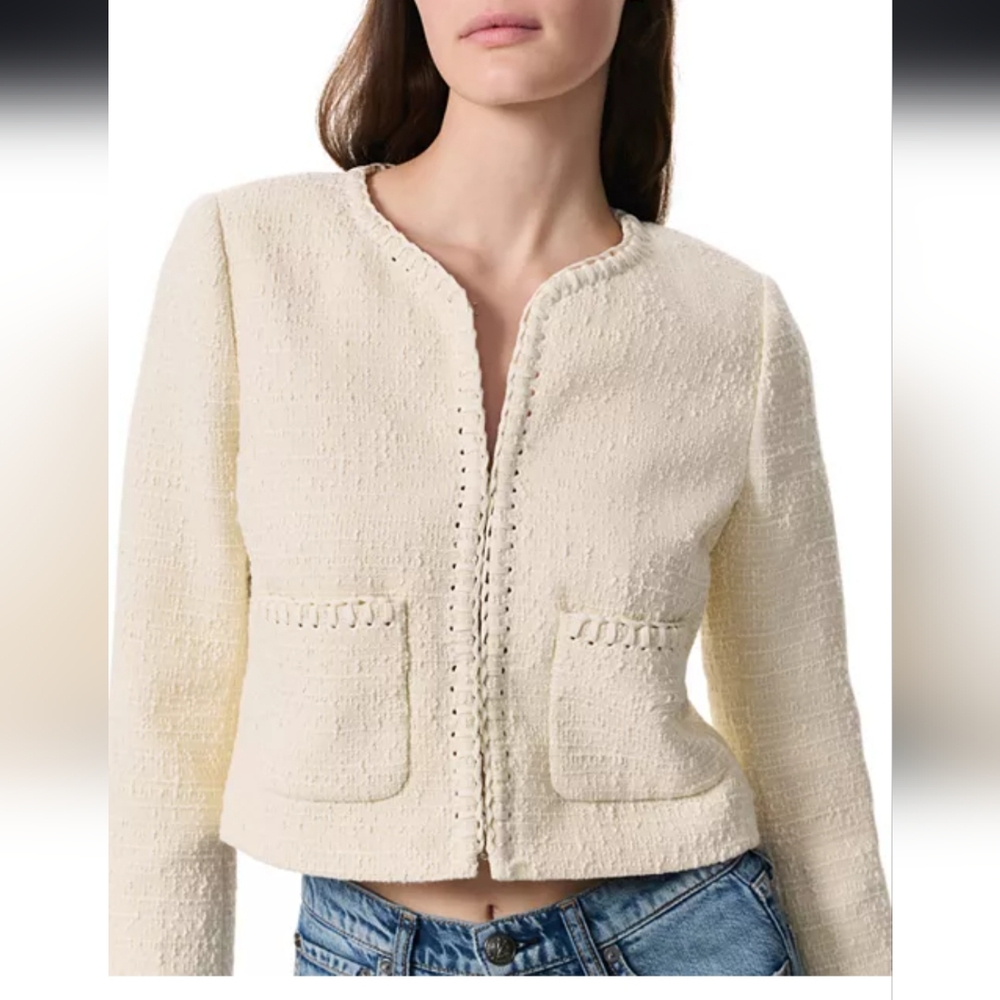 Rag & Bone Cheyenne Tweed Cream Blazer